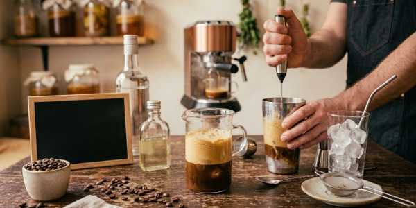 Příprava kávy Fredo espresso